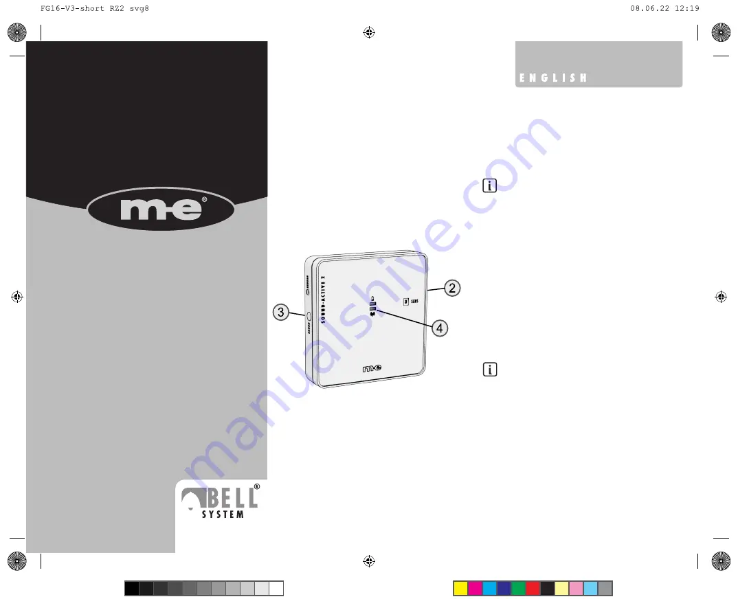 M-E BELL SYSTEM FG-16 V3 Short Instruction Manual Download Page 2