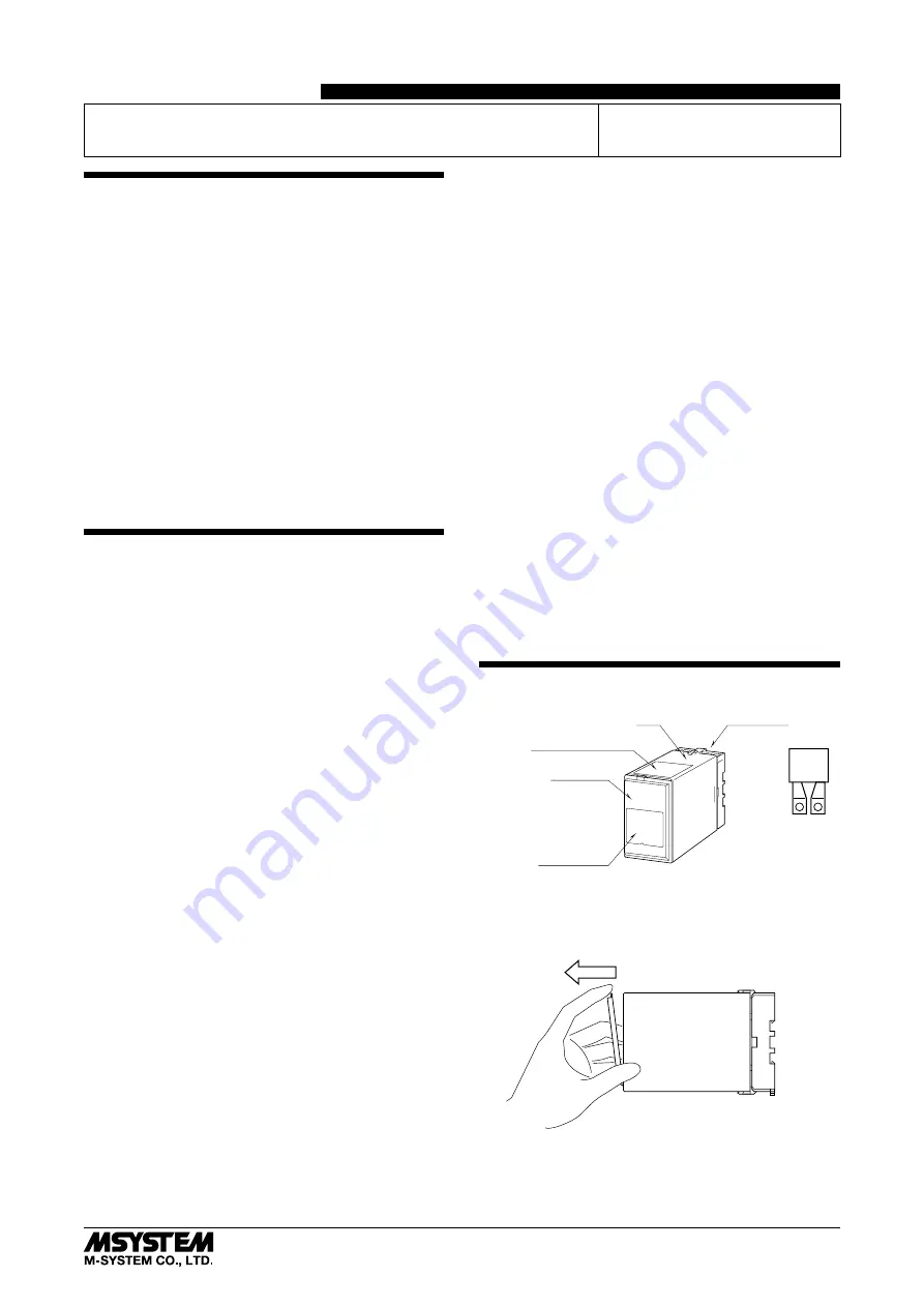 M-system CTH Instruction Manual Download Page 1