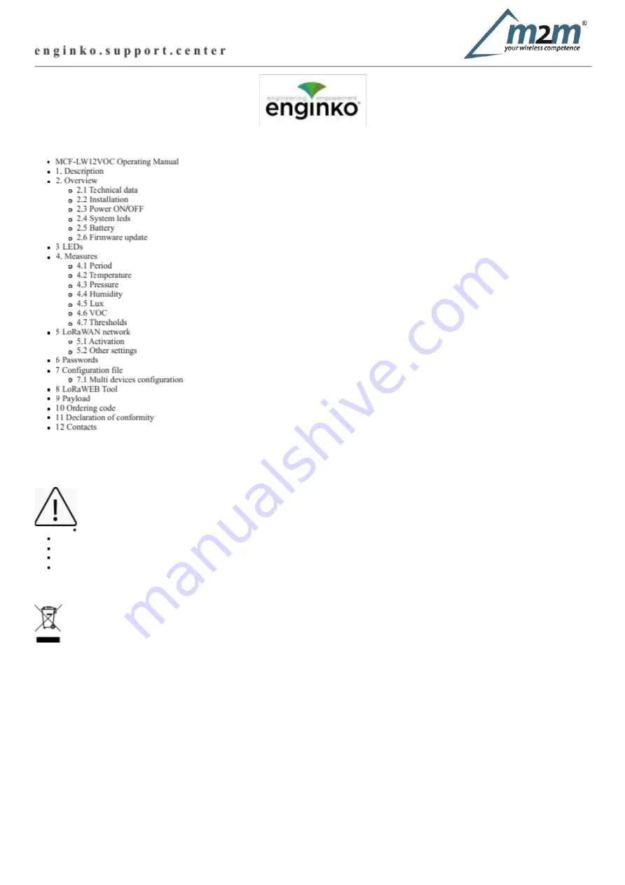 M2M MCF-LW12VOC Manual Download Page 1