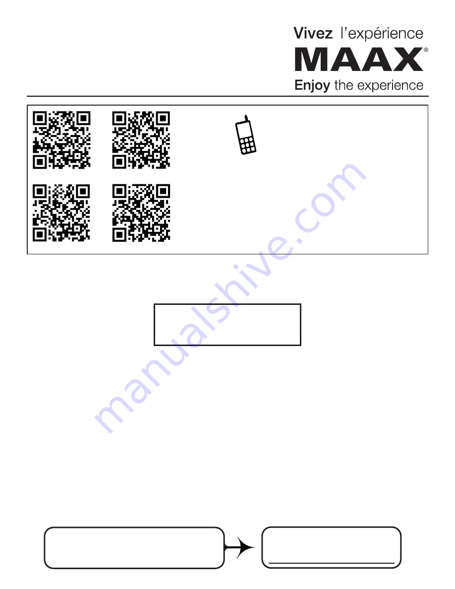 MAAX Allia TSR-6032 Installation Instructions Manual Download Page 1