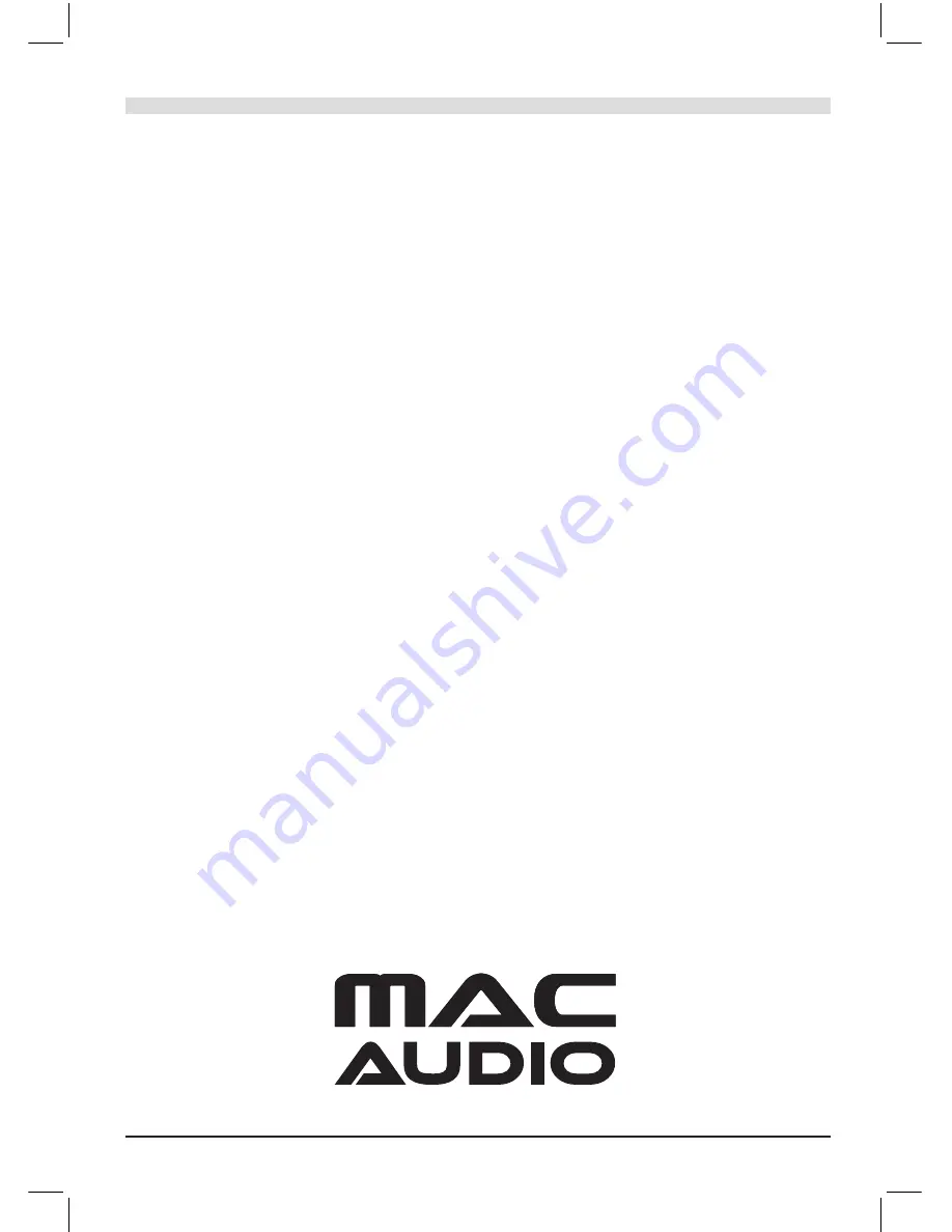 MAC Audio MRS 555 Скачать руководство пользователя страница 1