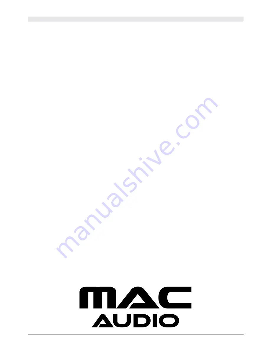 MAC Audio REVOLUTION X 2.16 Owner'S Manual Download Page 1