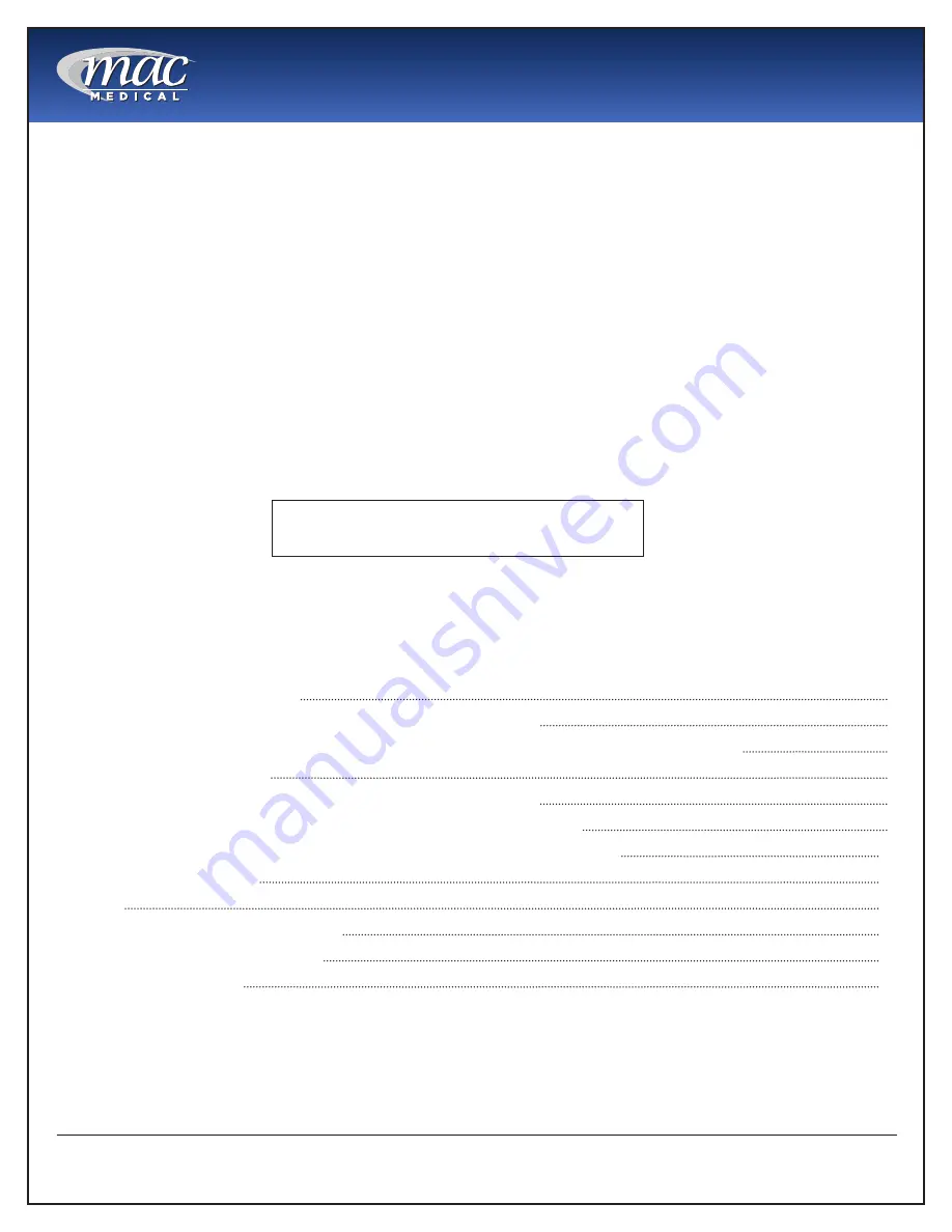 Mac Medical PTF1000 Instruction Manual Download Page 2