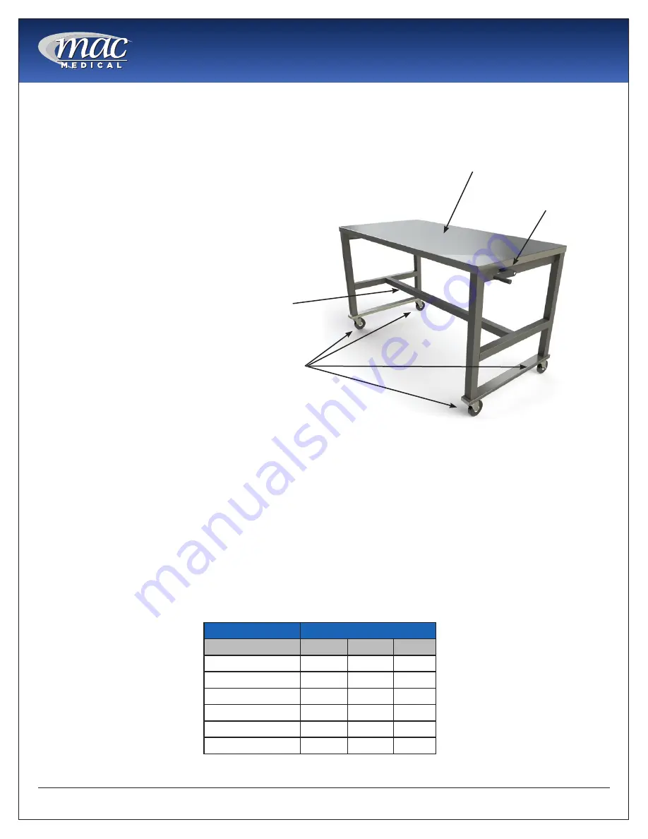 Mac Medical WT0004 Instruction Manual Download Page 3