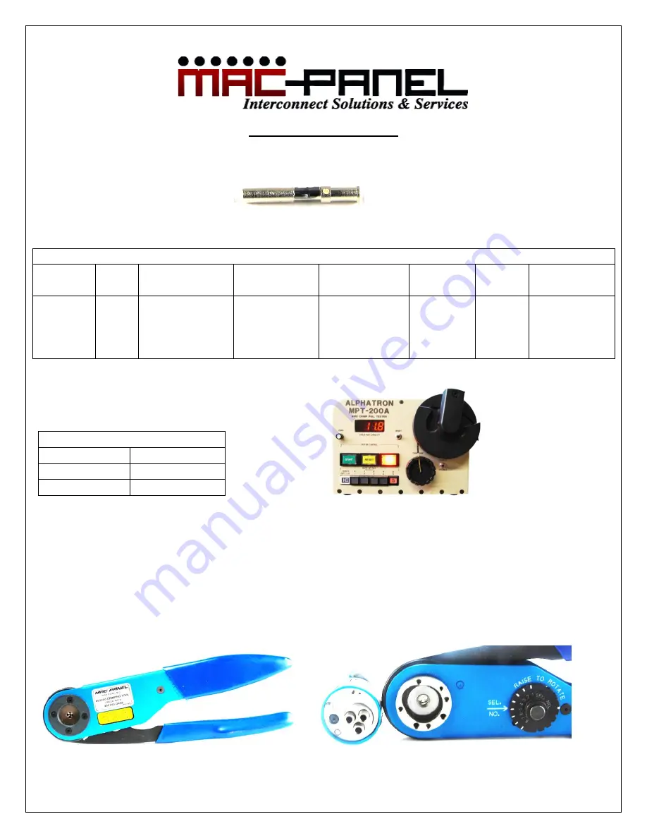 MAC Panel 40-120003-01 Wiring Assembly Instructions Download Page 1