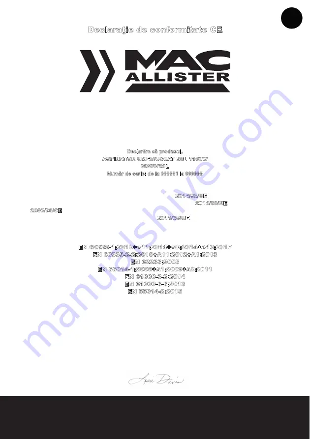 MacAllister 3663602798149 Instruction And Safety Manual Download Page 96