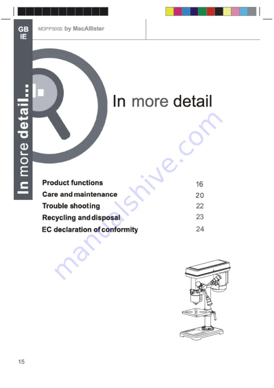 MacAllister MDPP500S Original Instructions Manual Download Page 15