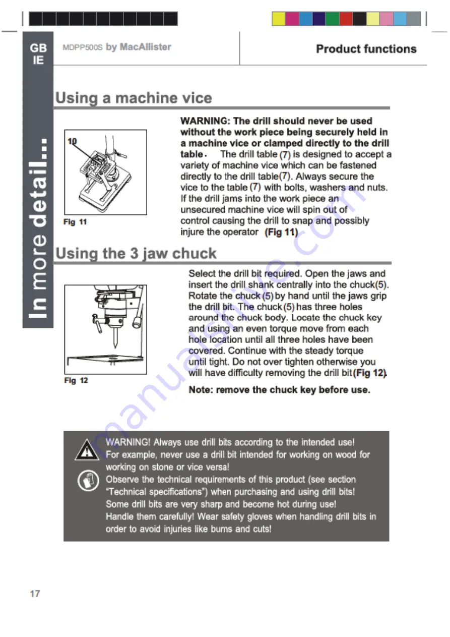 MacAllister MDPP500S Original Instructions Manual Download Page 17