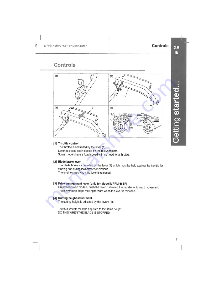 MacAllister MPRM 46HP Original Instructions Manual Download Page 7