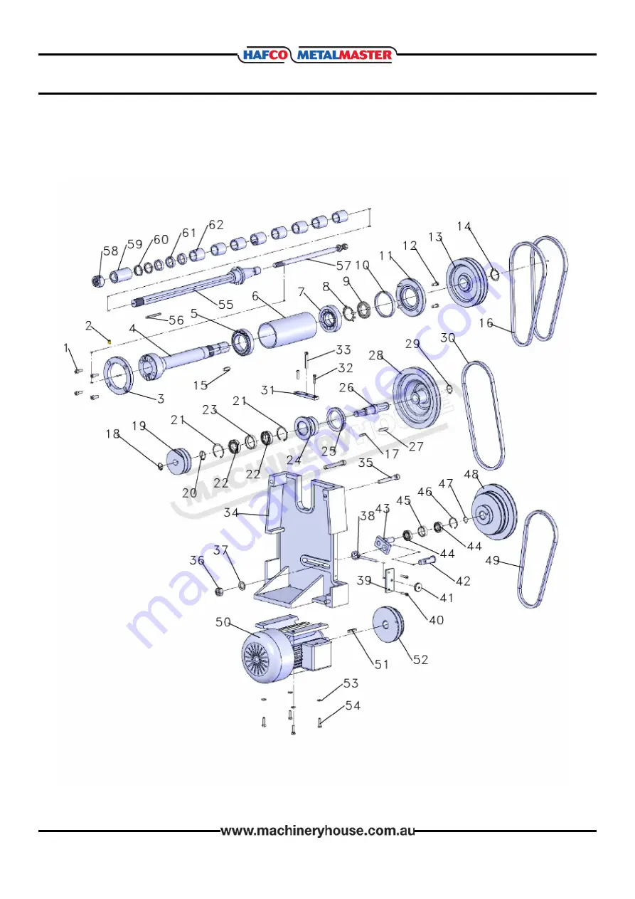 MachineryHouse Hafco MetalMaster HM-51B Скачать руководство пользователя страница 44
