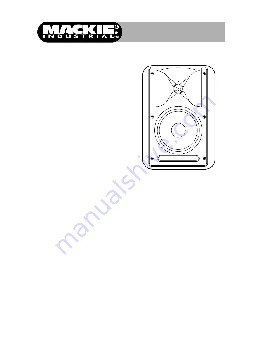 Mackie Monitor Series MR4 Quick Start Manual Download Page 1