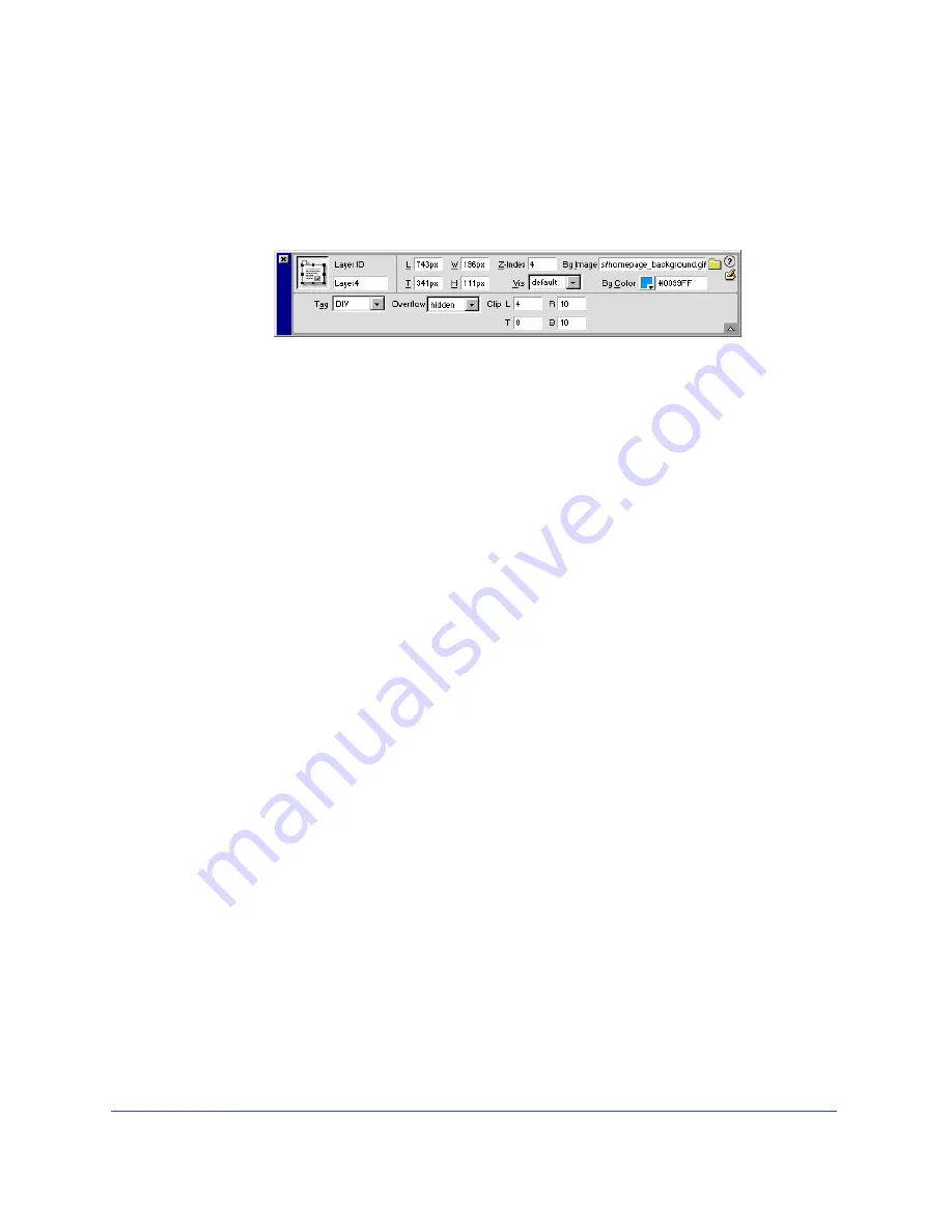 MACROMEDIA 38028779 - Macromedia Dreamweaver - Mac Using Manual Download Page 417