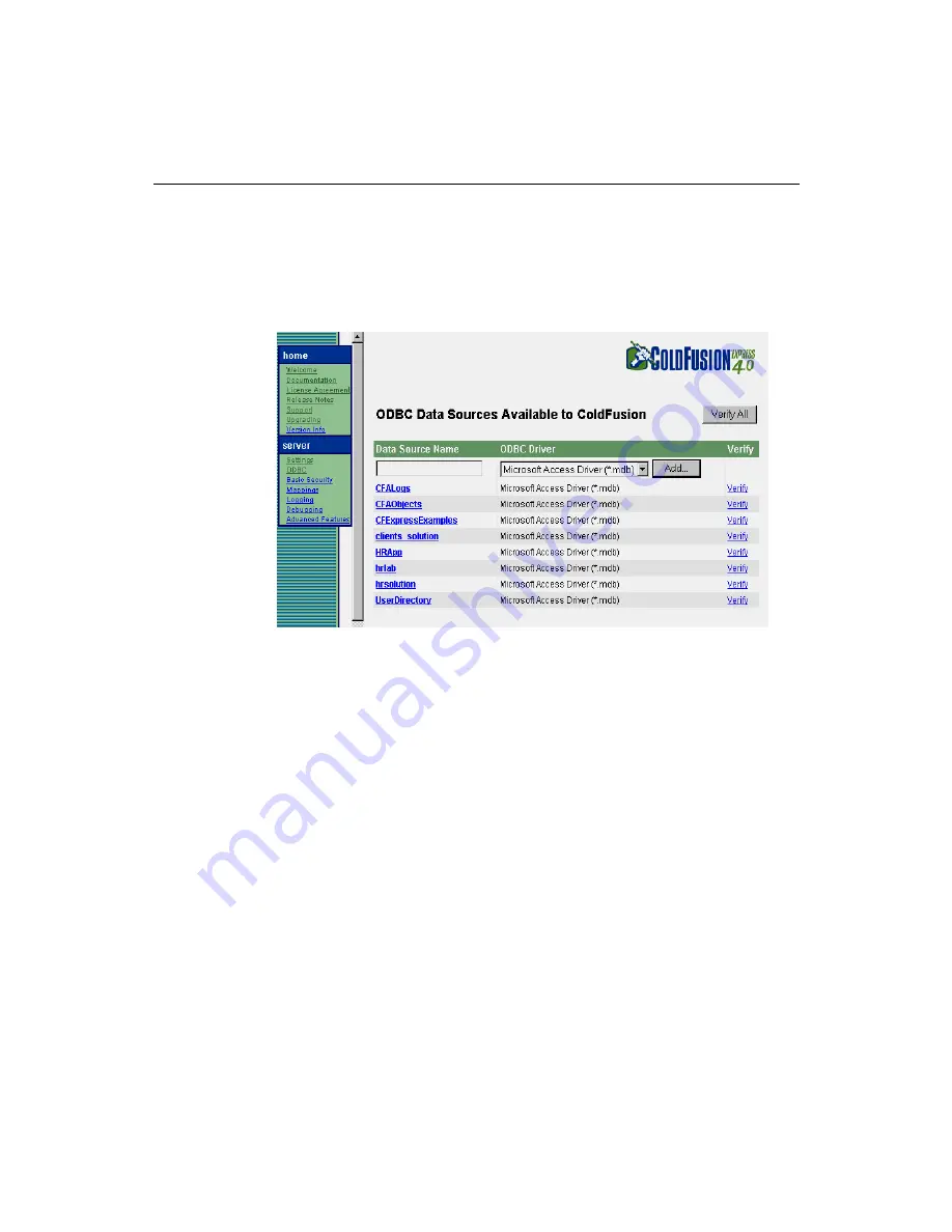 MACROMEDIA COLDFUSION 4.5-DEVELOPING WEB Develop Manual Download Page 45