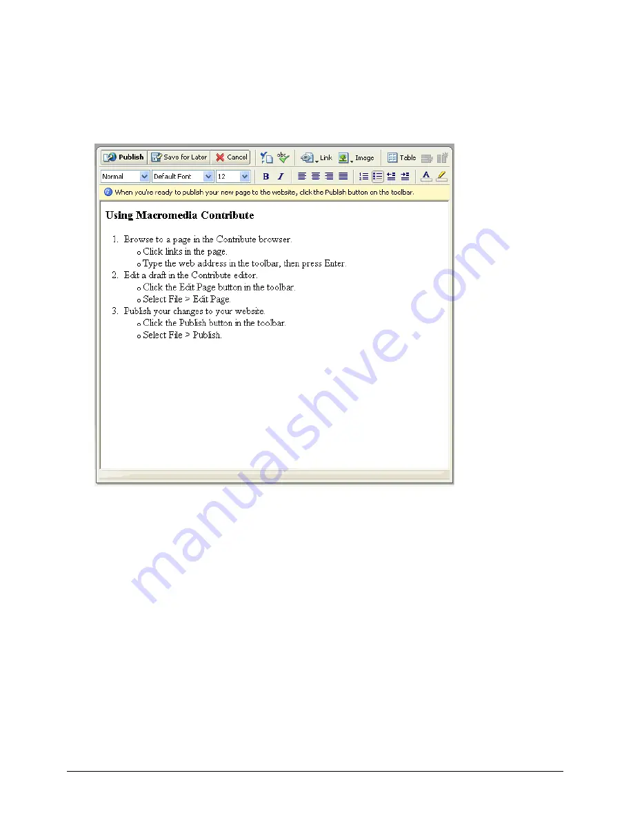 MACROMEDIA CONTRIBUTE-USING CONTRIBUTE Use Manual Download Page 67