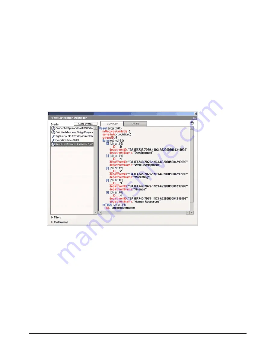 MACROMEDIA FLASH REMOTING MX Use Manual Download Page 88