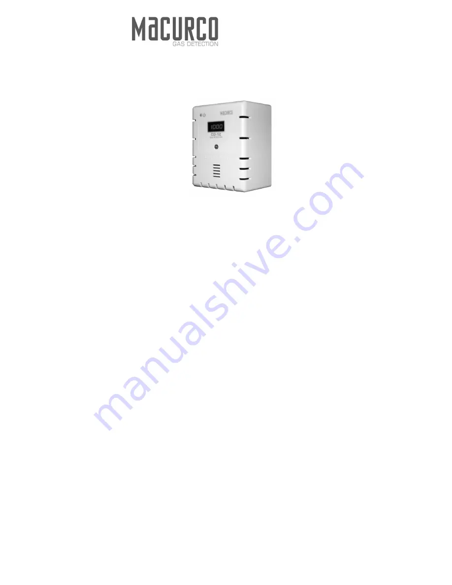 Macurco CD-12 User Instructions Download Page 1