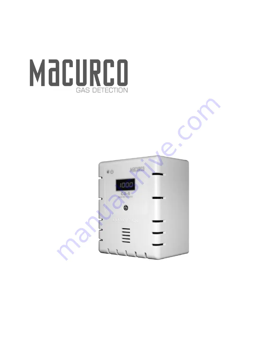 Macurco CD-6 User Instruction Download Page 1