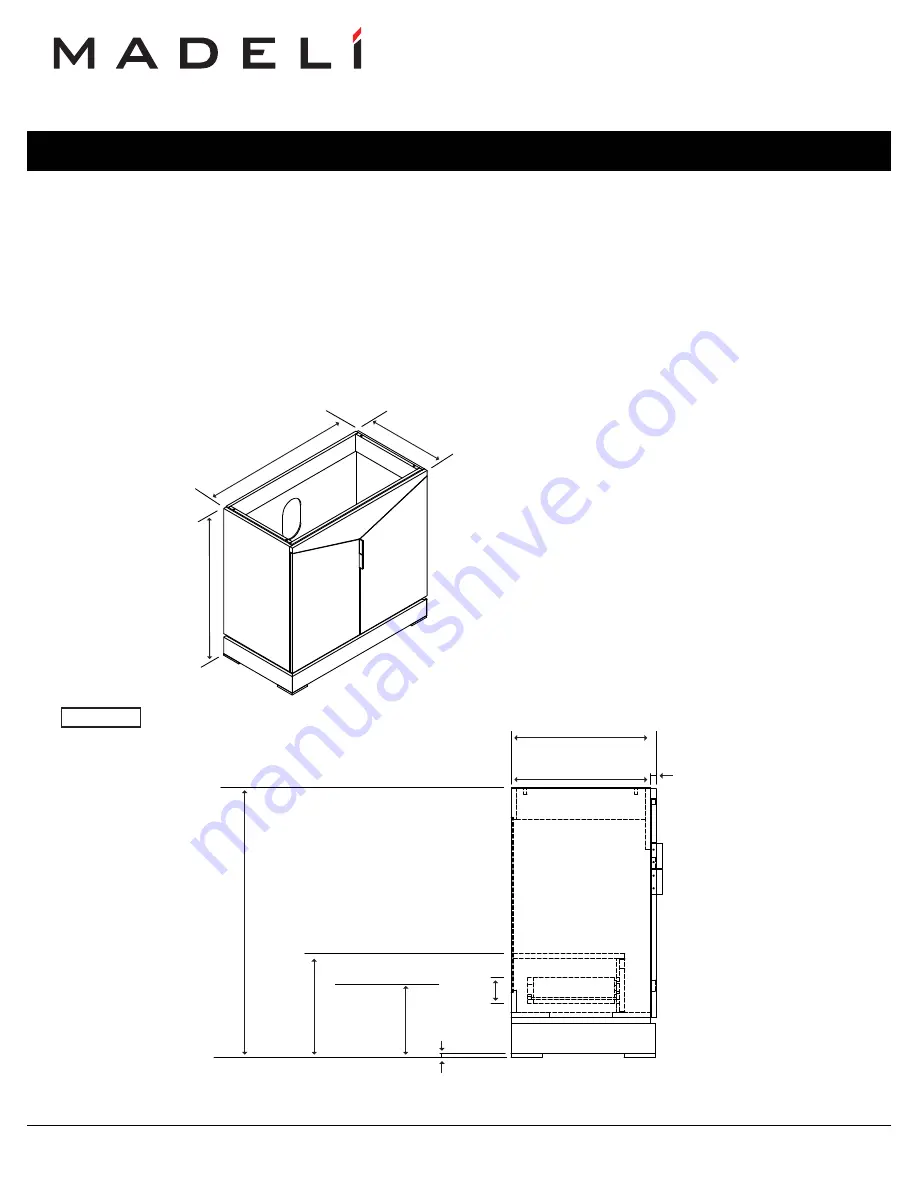 Madeli Savona - 36” Specification & Installation Manual Download Page 1