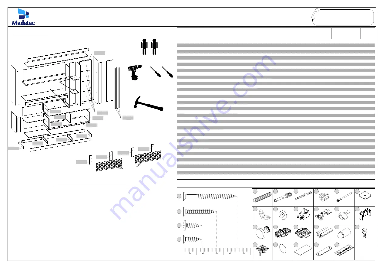 Madetec ESTANTE FRIZZ 666 Assembly Instructions Manual Download Page 1