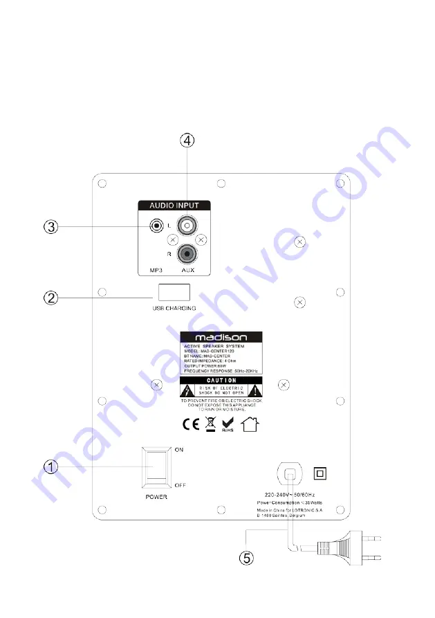 Madison MAD-CENTER120BK Manual Download Page 18