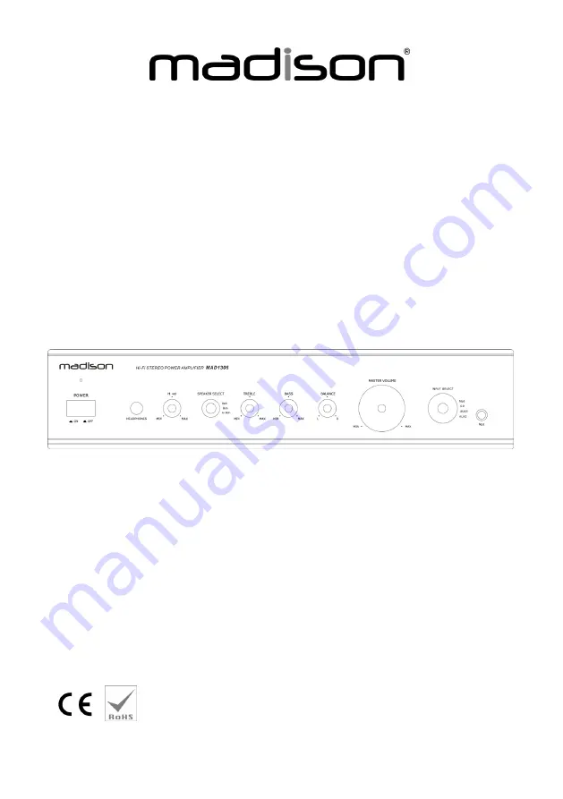 Madison MAD1305 Series Instruction Manual Download Page 1