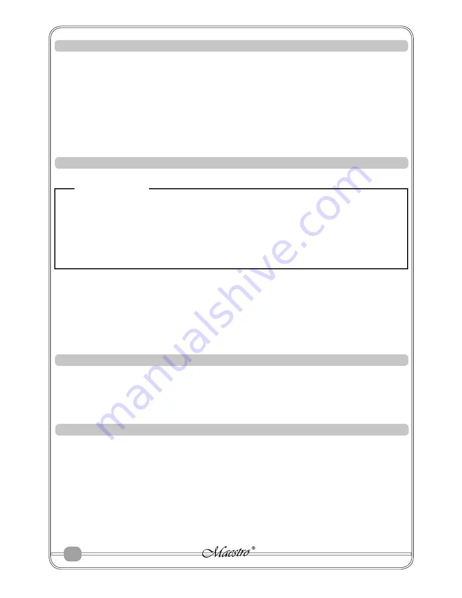 Maestro MR-415 Owner'S Manual Download Page 26