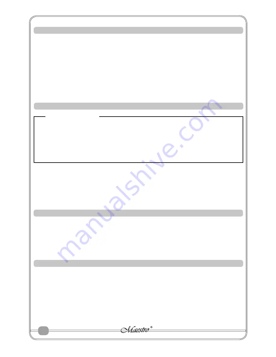 Maestro MR-415 Owner'S Manual Download Page 42