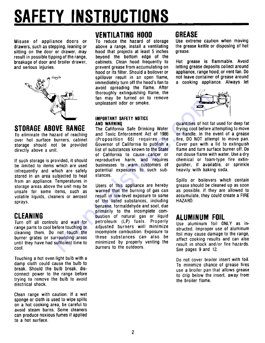 Magic Chef 11JN 10K 51FA Use And Care Manual Download Page 4