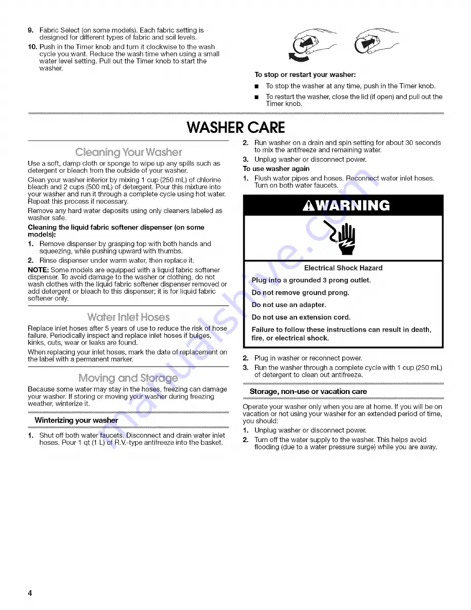 Magic Chef 4KHTW4505TQ0 User Instructions Download Page 4