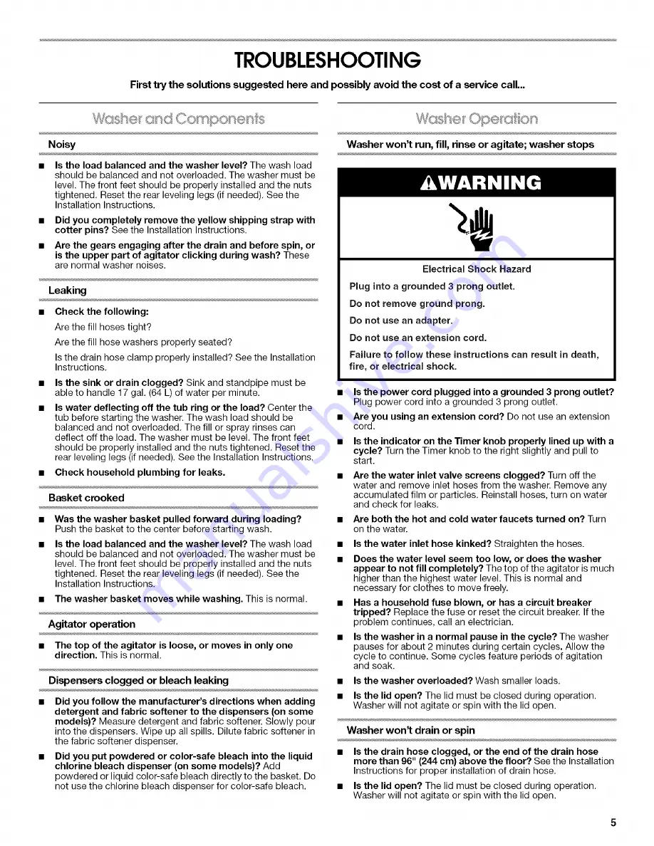 Magic Chef 4KHTW4505TQ0 User Instructions Download Page 5