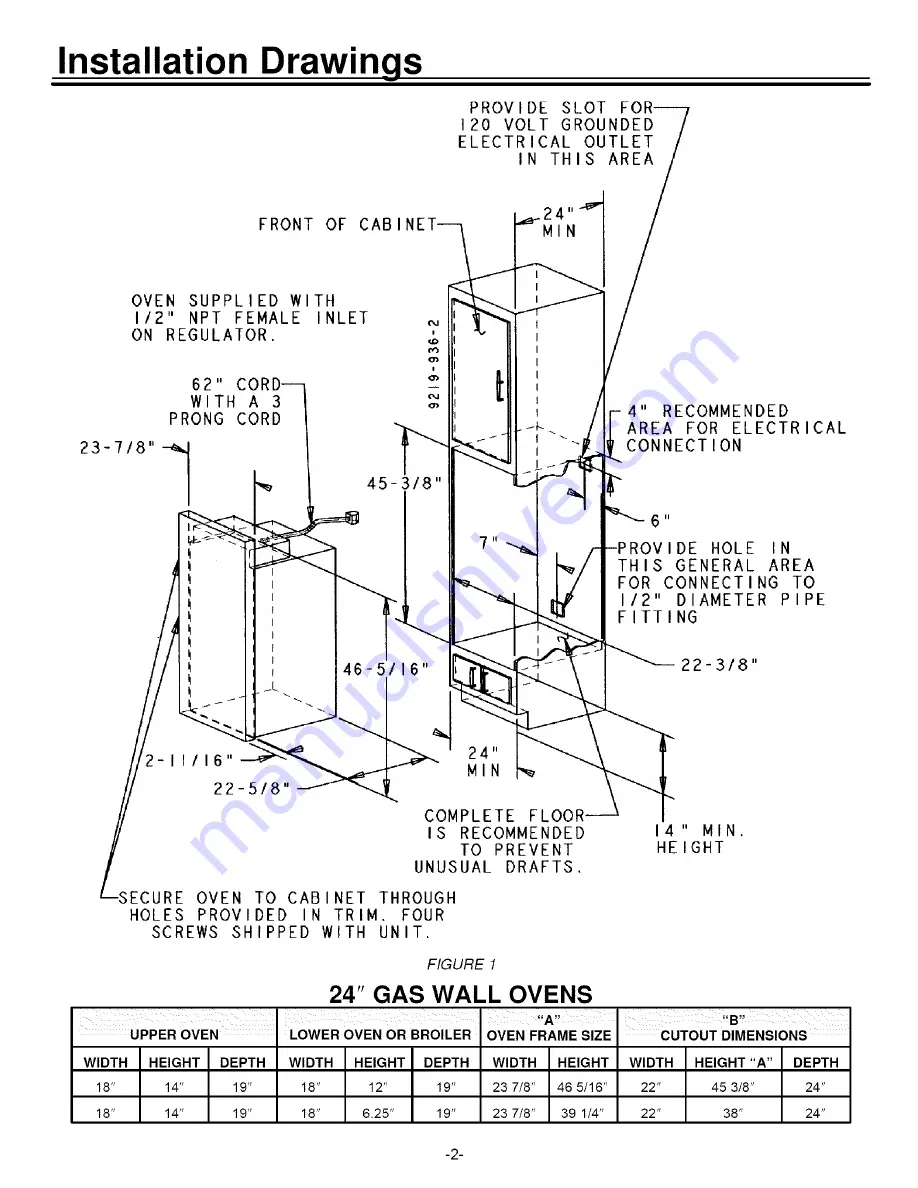 Magic Chef 9112WUV Installation Manual Download Page 2