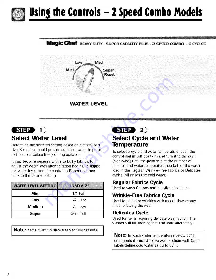 Magic Chef CAV-1 Use & Care Manual Download Page 4