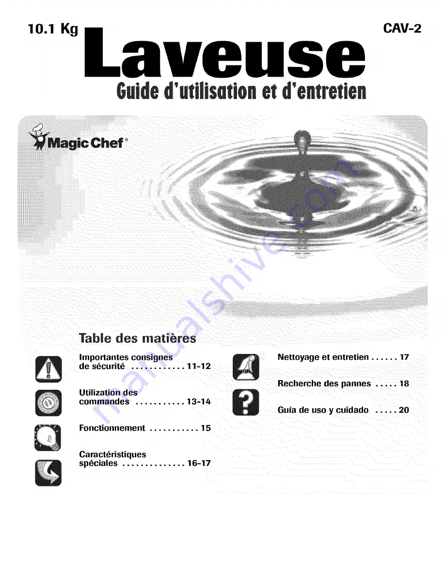 Magic Chef CAV-2 Use & Care Manual Download Page 11