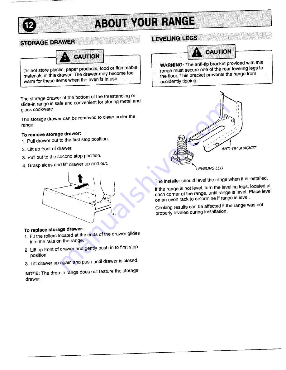 Magic Chef CES1110AAH Owner'S Manual Download Page 12