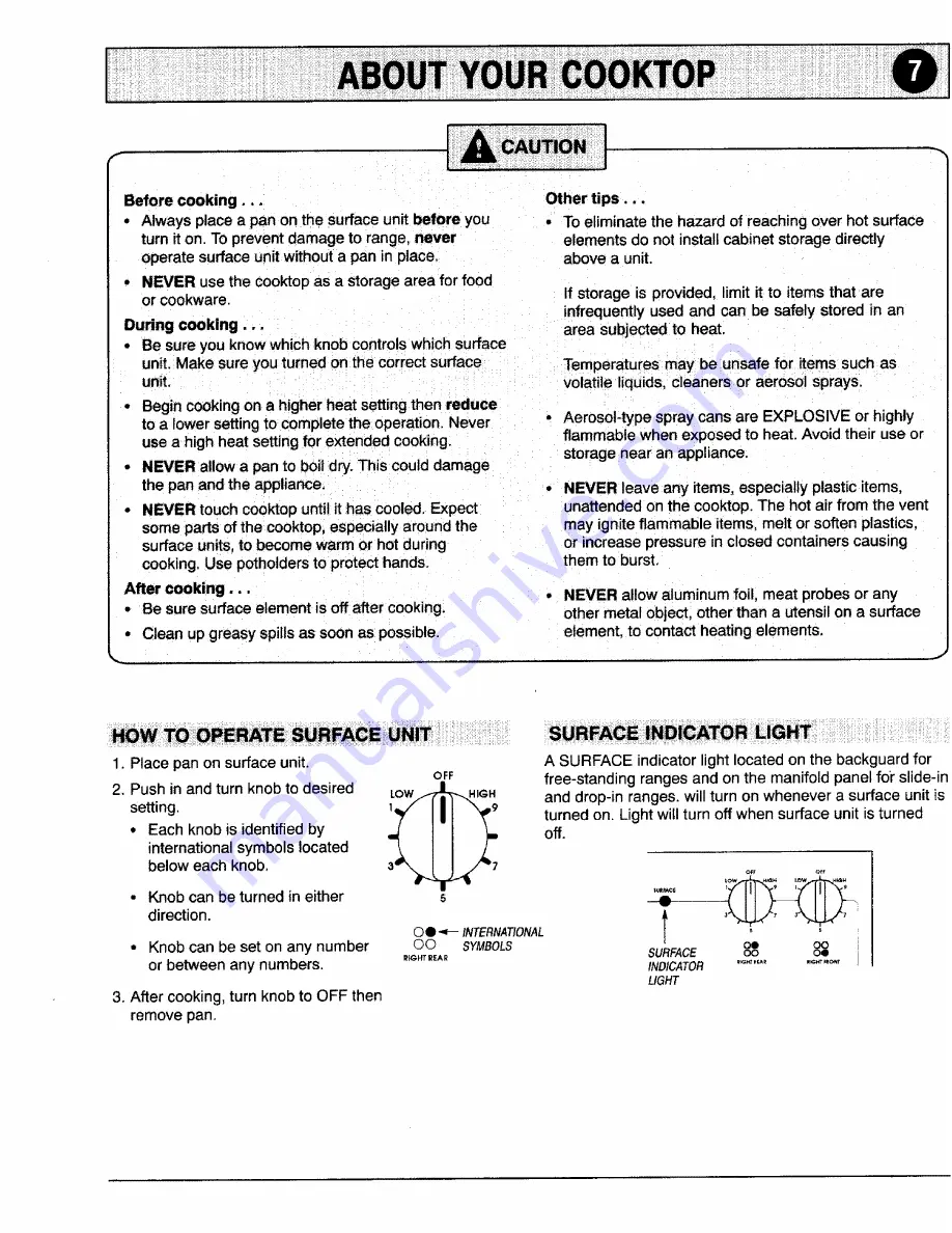 Magic Chef CES1350AAH Owner'S Manual Download Page 7