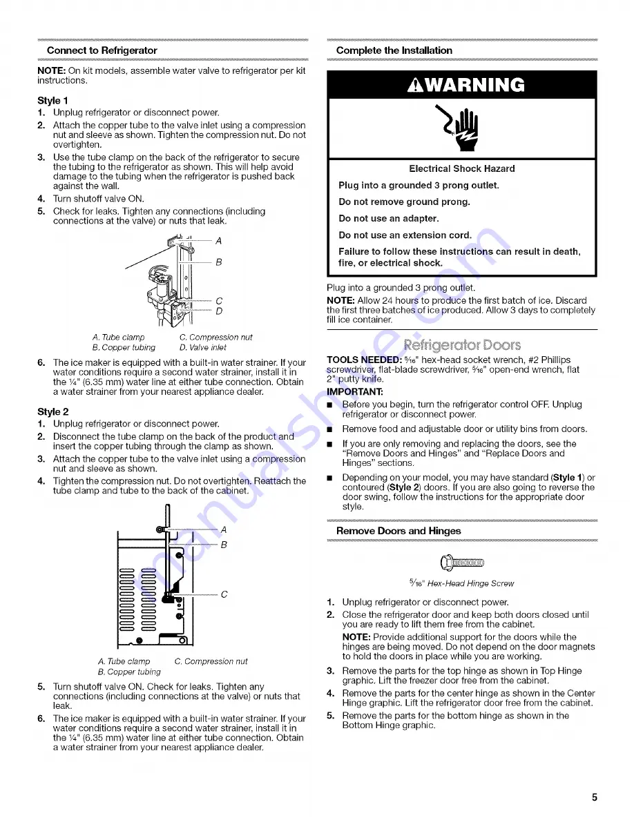 Magic Chef CTB1821VRW01 Use & Care Manual Download Page 5