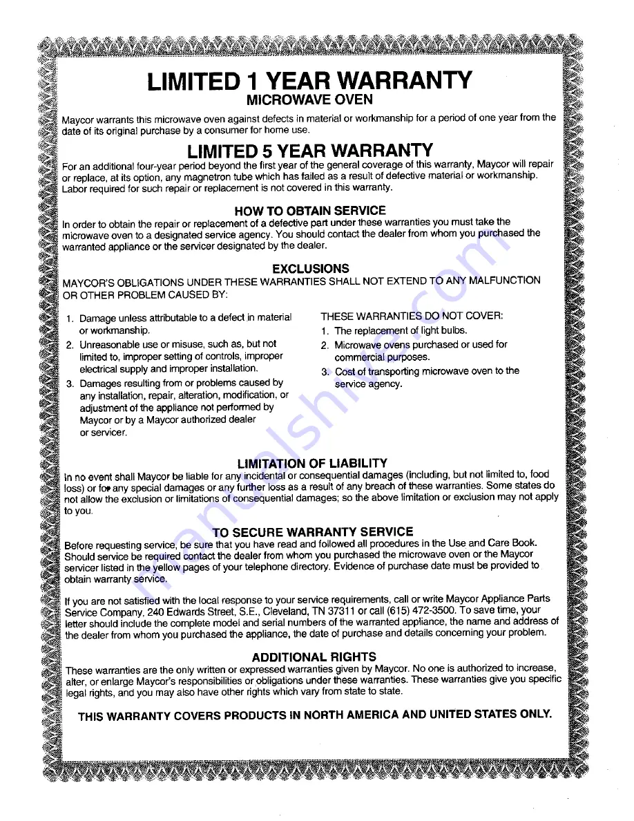 Magic Chef DM15H 14B Use Ard Care Instructions Download Page 57