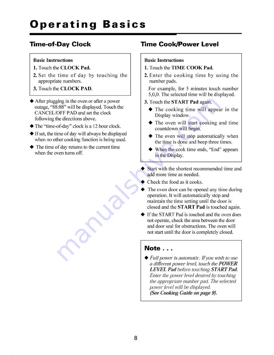 Magic Chef MCO165UW User Manual Download Page 9