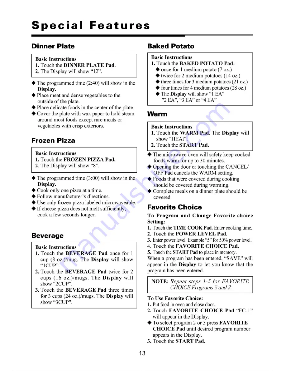 Magic Chef MCO165UW User Manual Download Page 14