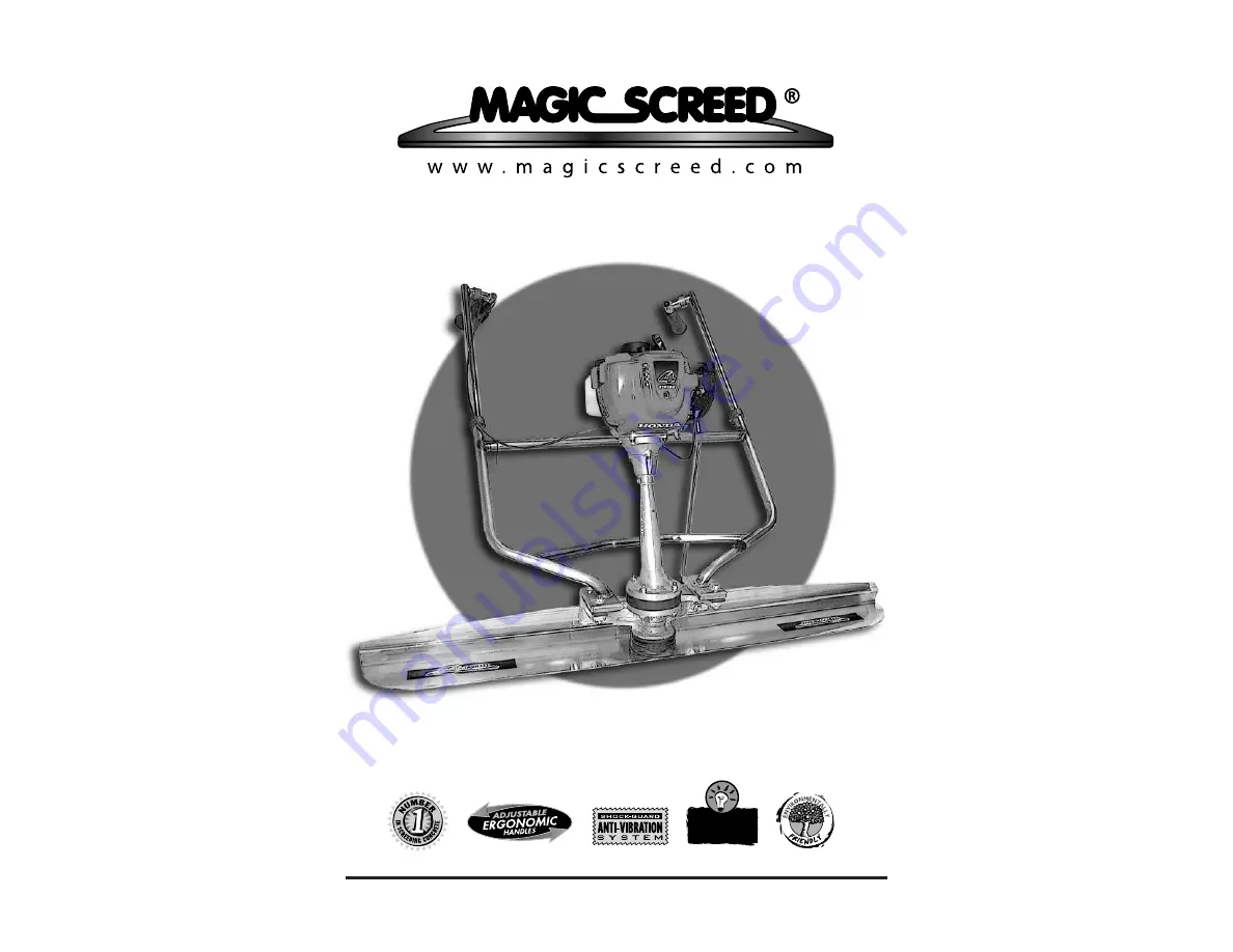 MAGIC SCREED HD6060 Owner'S Manual & Parts Book Download Page 1