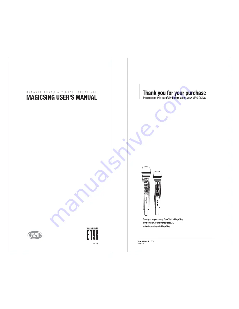 Magic Sing ET9K User Manual Download Page 1