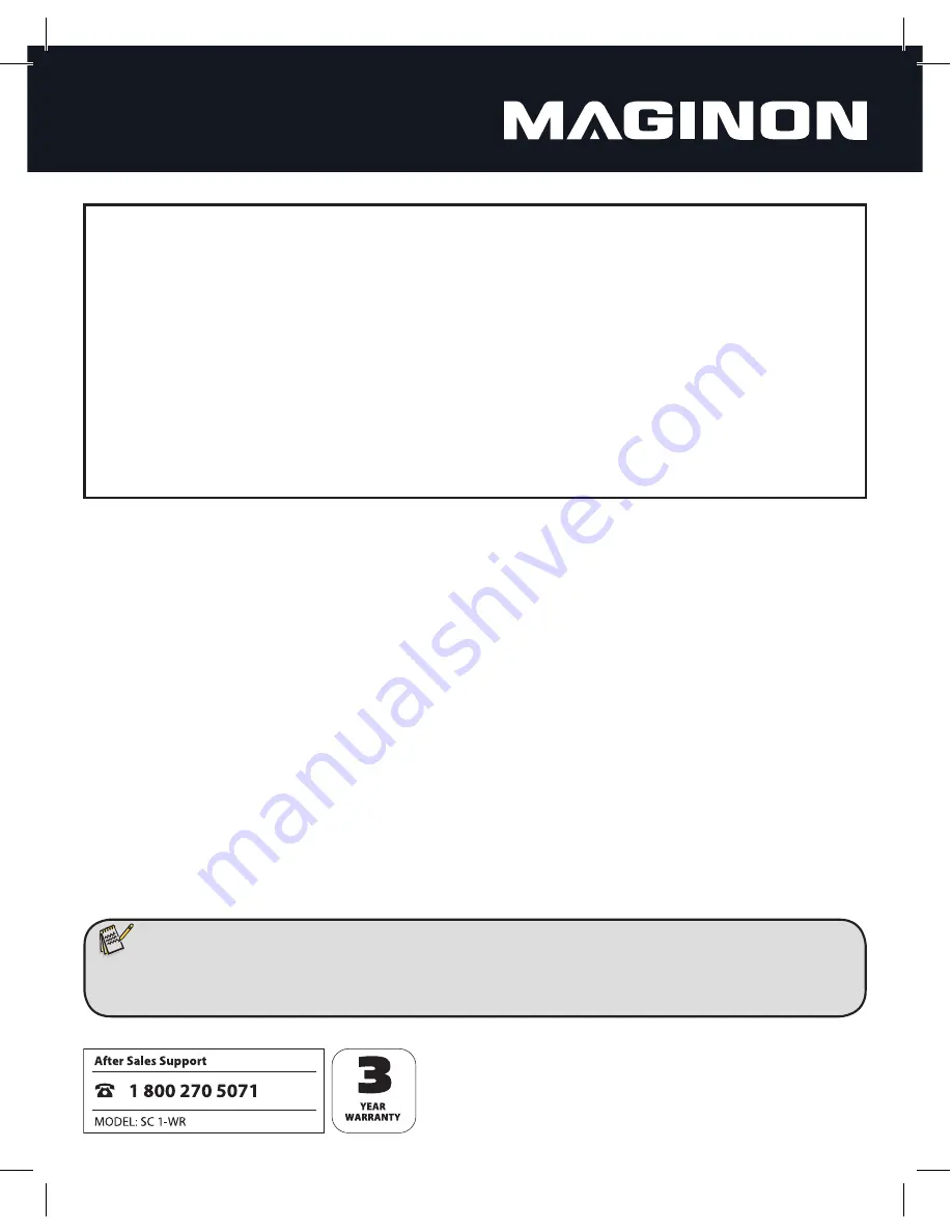 MAGINON SC-1 WR Скачать руководство пользователя страница 3