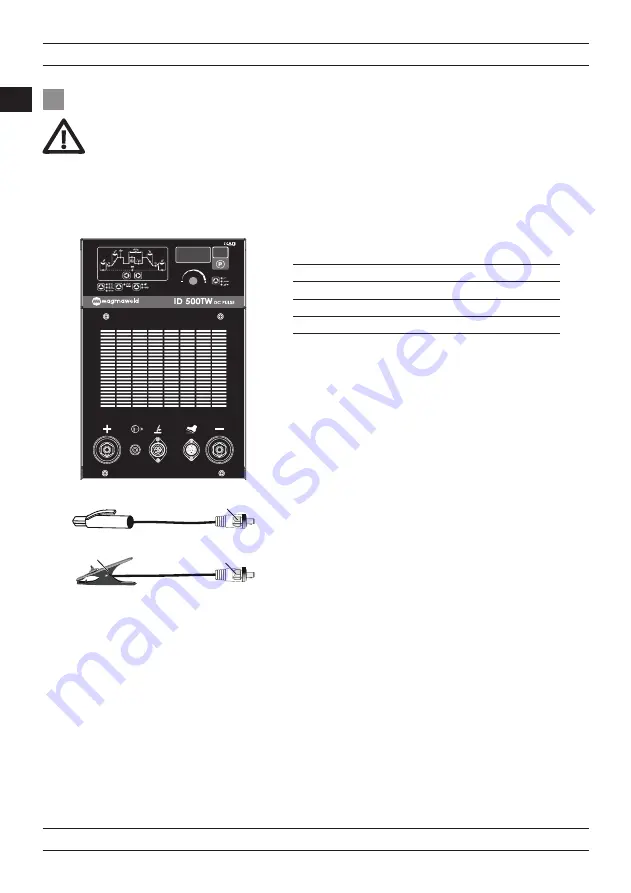 Magmaweld D 500 TW DC PULSE User Manual Download Page 18