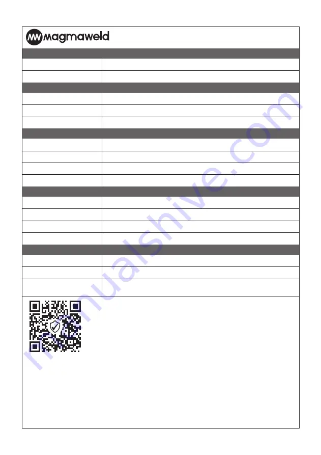 Magmaweld Monostick 165i User Manual Download Page 43