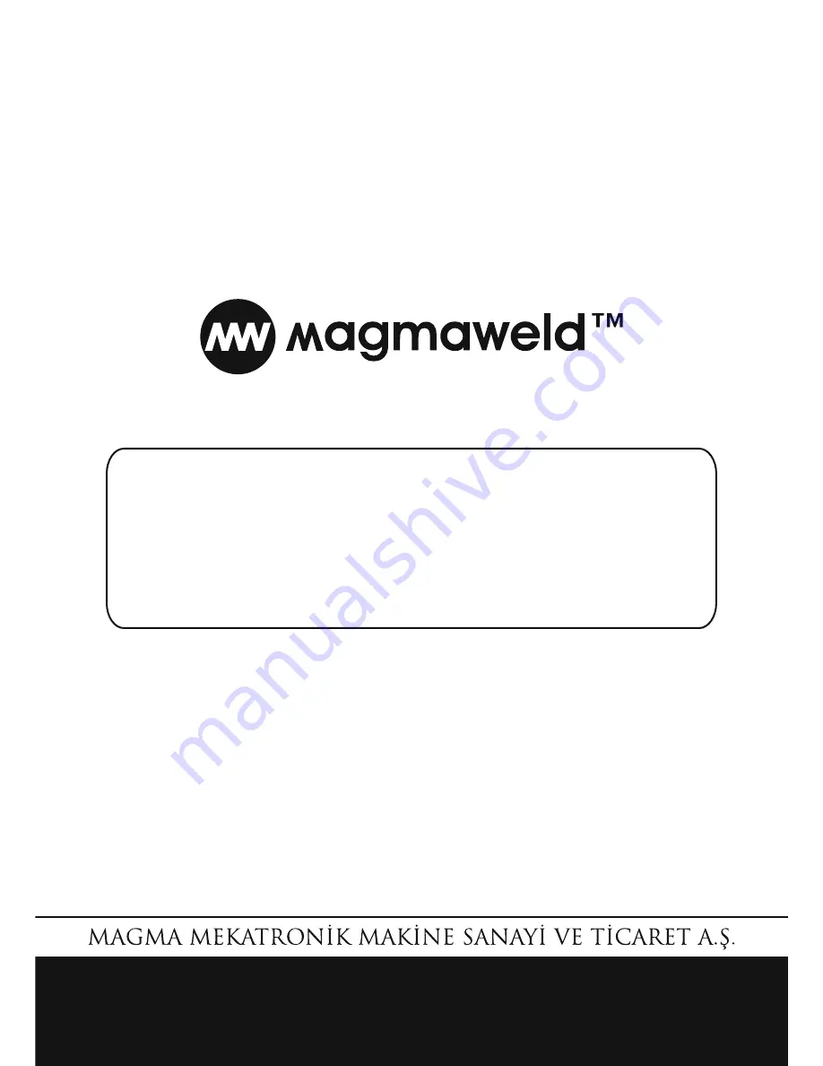 Magmaweld RA 300 E User Manual Download Page 1