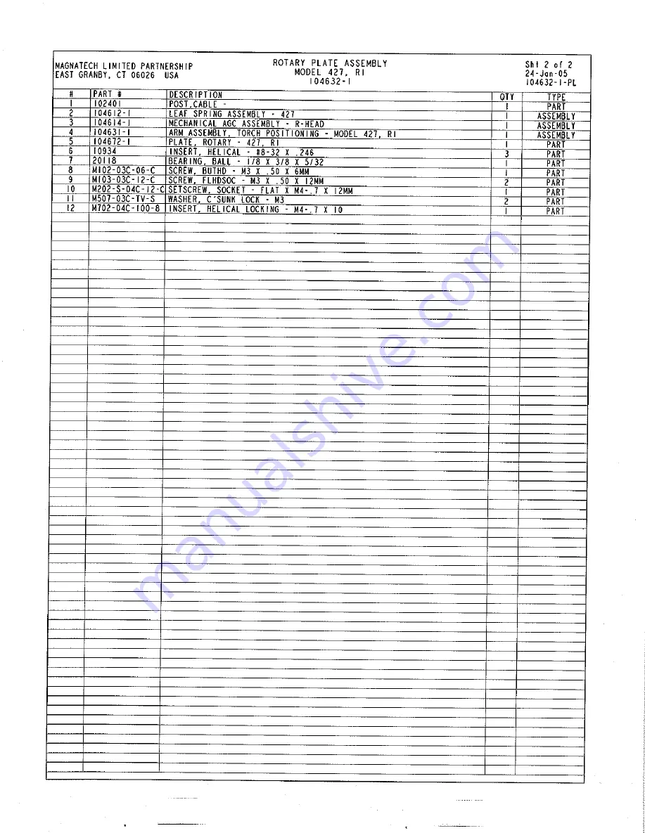 MAGNATECH 427A Operating & Maintenance Instruction Manual Download Page 77