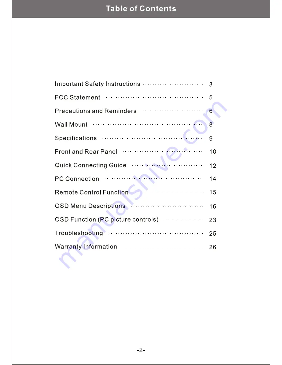 Magnavox 15MF170V Owner'S Manual Download Page 2