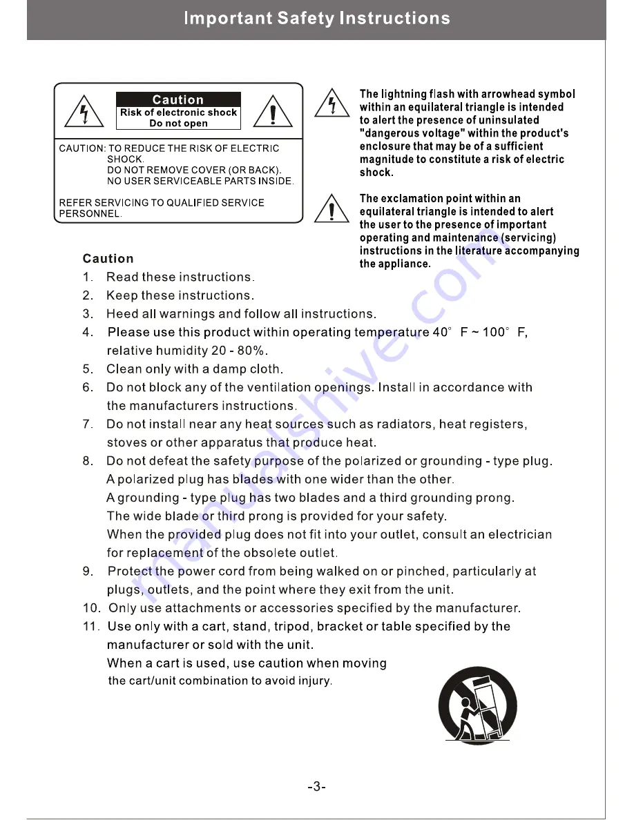 Magnavox 15MF170V Owner'S Manual Download Page 3