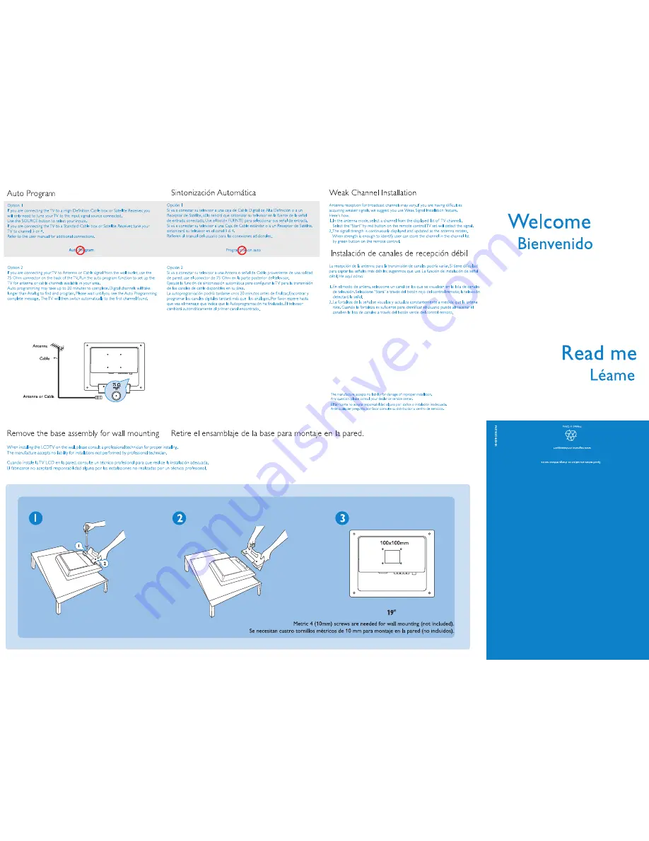 Magnavox 19MF337B/27B Getting Started Manual Download Page 2