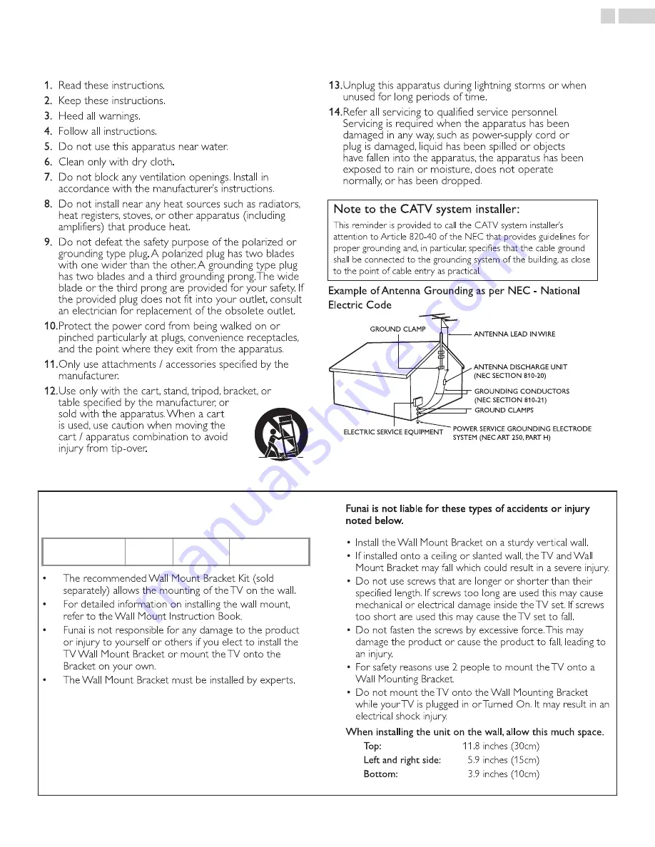 Magnavox 46ME313V/F7 A Owner'S Manual Download Page 4